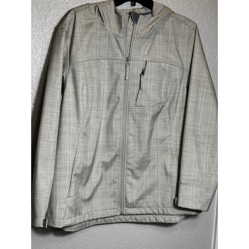 Outdoor Ventures Jacket Women's 2x Gray Zip Soft Shell Park Fleece Lined Hooded
